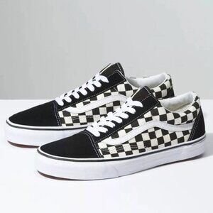 Vans Checkered Old Skool Black and White Women's Skate Shoes Size 7